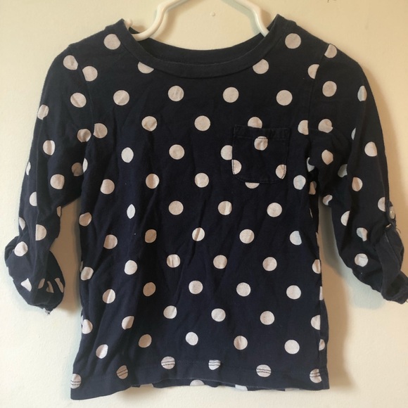 Carter's Other - Carters 2T 3/4 length sleeve Navy Blue Polka Dot Carter's Other - Carters 2T 3/4 length sleeve Navy Blue Polka Dot